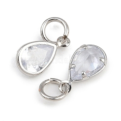 Латунные микропаве прозрачные кубические циркониевые подвески&nbsp;KK-A269-38P