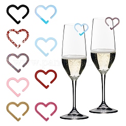 18 шт. 9-х цветные акриловые подвески для бокалов для вина&nbsp;AJEW-CJ0001-70