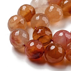 Граненые нити натуральных бус из агата с полосками&nbsp;G-F447-12mm-O04