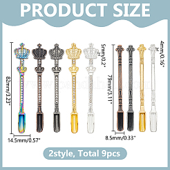 9 шт. 9 стиля сплава микро ложка для лекарств&nbsp;TOOL-WR0001-08