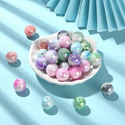 30шт непрозрачные полимерные бусины градиентного цвета&nbsp;RESI-CJ0003-09