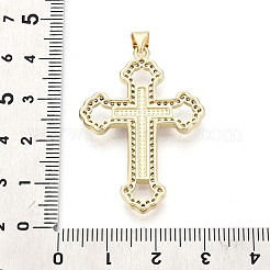 Латунные микропаве прозрачные подвески с фианитом&nbsp;KK-N268-89G