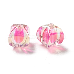 Двухцветное УФ-покрытие радужных переливающихся акриловых бусин&nbsp;TACR-D010-04