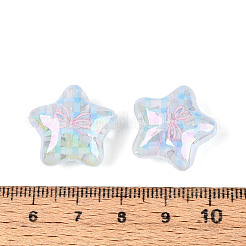 Прозрачные акриловые бусины с уф-покрытием&nbsp;PACR-N017-02B