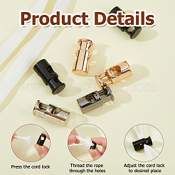 32 шт. 4-цветные литые пружинные шнуровые замки&nbsp;FIND-HS0002-31