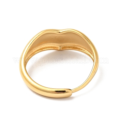 Ионное покрытие (ip) 304 нержавеющая сталь сердце регулируемое кольцо для женщин RJEW-I085-20G-1