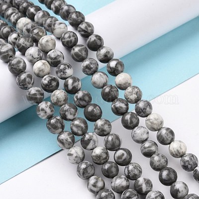 Природного нефрита нитей бисера&nbsp;G-E185-01-1