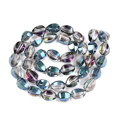 Стеклянные бусины с гальваническим покрытием &nbsp;EGLA-T028-01M-1