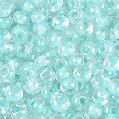 Внутри цветные прозрачные стеклянные бусины&nbsp;SEED-T009-01C-1