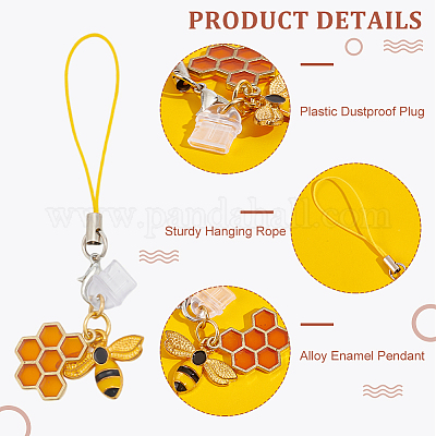 20 шт. 10 стильных эмалевых ремешка для мобильного телефона&nbsp;HJEW-OC00062-1