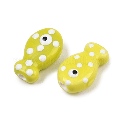 Фарфоровые бусины ручной работы&nbsp;PORC-B009-03E-1