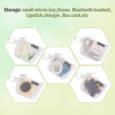 3 шт. нейлоновый сетчатый кошелек на молнии&nbsp;HJEW-TAC0107-1