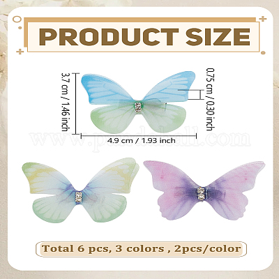 6 шт. 3 цвета железные заколки для волос из кожи аллигатора&nbsp;OHAR-LP0004-36-1