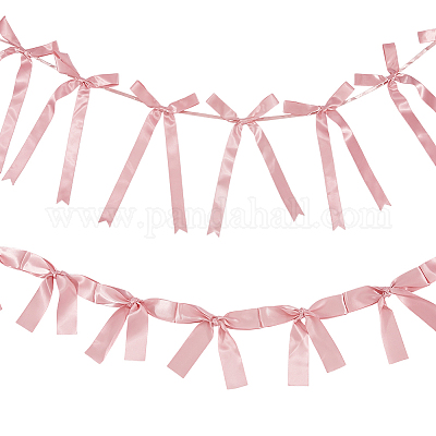 2 стиль баннеры с бантом из ткани&nbsp;AJEW-SP0002-70F-1