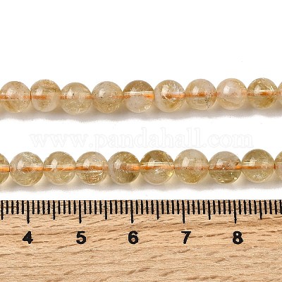 Природный цитрин бисер нитей G-D323-A01-6mm-B-1