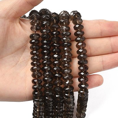 Природный дымчатый кварц нитей бисера&nbsp;G-G255-10x5mm-12-1