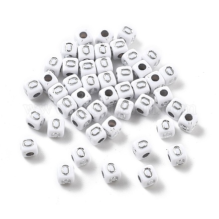 Непрозрачные акриловые бусины OACR-D282-06O-1