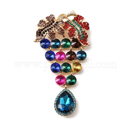 Брошь из ретро сплава со стразами&nbsp;LS-JEWB-K018-25KCG-1