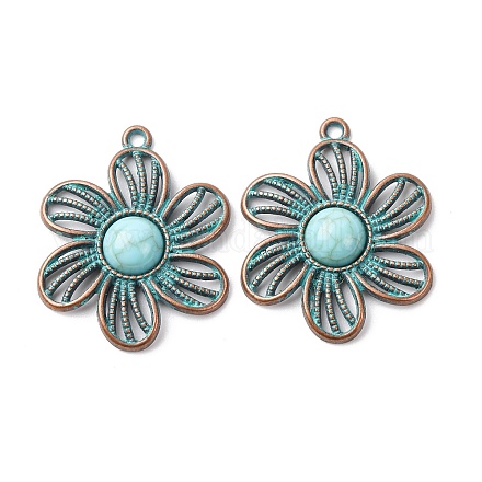 Сплав с синтетических бирюзовых подвесками FIND-B055-01M-1