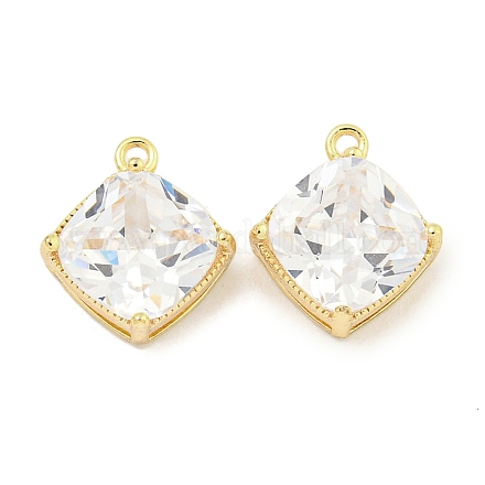 Латунь стекло кулоны KK-S386-08G-1