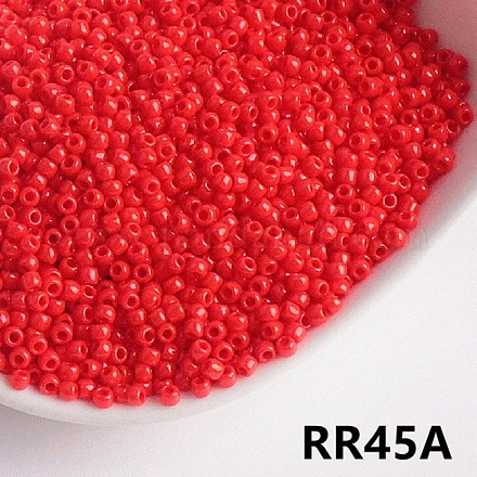 Непрозрачный 6/0 стеклянный бисер&nbsp;SEED-I013-4mm-RR45A-1