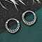 316 Surgical Stainless Steel Hoop Earrings, Hoop Nose Rings, Antique Silver, 14.5x2mm