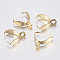 304 Stainless Steel Pendant Pinch Bails, Golden, 12x11x4mm, Hole: 2.5mm