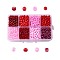 1 Box Mixed 6/0 Glass Seed Beads Round  Loose Spacer Beads, Red, 4mm, Hole: 1mm, about 1900pcs/box