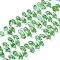 Crystal Glass Beads Strands, Top Drilled Beads, Faceted, Teardrop, Lime Green, 13x6mm, Hole: 1mm, about 90~95pcs/strand, 16~18 inch