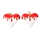 Brass Pendants, Heart Charms, with Enamel, Lead Free & Cadmium Free, Long-Lasting Plated, Red, 17x18.5x6mm, Jump Ring: 5x1mm, Inner Diameter: 3mm