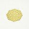 Brass Filigree Joiners, Flower, Golden, 33x0.4mm