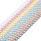 7 Strands 7 Colors Handmade Opaque Acrylic Curb Chains,Twisted Link Chain, Mixed Color, 23x16.5x4mm, 1 strand/color, about 39.37 inch(1m)/strand