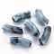 Opaque Acrylic Beads, Imitation Gemstone Style, Curved Tube, Light Steel Blue, 34x11.5x13mm, Hole: 3.5mm, about 7pcs/26g