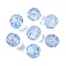 Transparent Acrylic Beads, Faceted, Cone, Light Sky Blue, 10mm, Hole: 2.5mm, 555pcs/500g