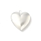 Heart Brass Locket Pendants, Rack Plating, Long-Lasting Plated, Lead Free & Cadmium Free, 925 Sterling Silver Plated, 25x23x6mm, Hole: 2mm, Inner Diameter: 17x16mm