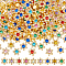 300Pcs Plastic Cabochons, Flower, Mixed Color, 11x12x4.5mm