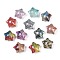 Transaprent Resin Beads, Glitter Powder Beads, Star, Mixed Color, 20.5x21.5x15.5mm, Hole: 2mm