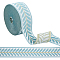 Polyester Ribbons, Leaf Pattern, Light Cyan, 2-3/8 inch(60mm), about 27.34 Yards(25m)/Roll
