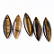 Natural Tiger Eye Pendants, Horse Eye, 23~24x7.5x3.5mm, Hole: 1.5mm