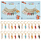 12Pcs 6 Colors Alloy Enamel Lightning Bolt Charm Locking Stitch Markers, Golden Tone 304 Stainless Steel Clasp Locking Stitch Marker, Mixed Color, 3.6cm, 2pcs/color
