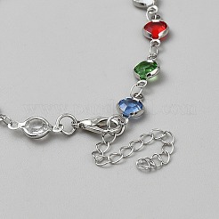 Браслеты из сплава со стразами для женщин&nbsp;BJEW-WH0041-31