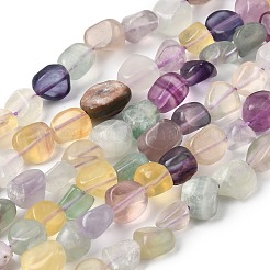 Природных красочные флюорита бисер нитей G-B161-B12