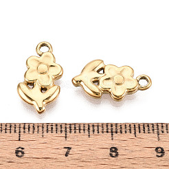 Подвески-цветы из нержавеющей стали 304&nbsp;STAS-T069-30G