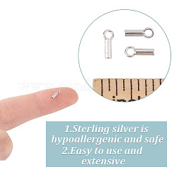 30 шт. 925 наконечника для шнура из стерлингового серебра&nbsp;FIND-GO0002-61