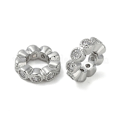 Латунные прозрачные кубические циркониевые соединительные кольца&nbsp;KK-U045-10P