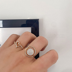 Кольца из латуни с микропаве&nbsp;FS-WG899C7-04