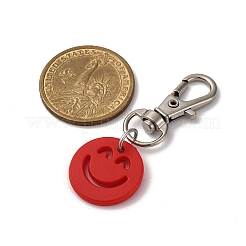 Улыбающееся лицо акрил с подвесными украшениями из сплава&nbsp;HJEW-JM03472