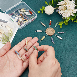 40 шт. 10 стиля подвески-соединители из натуральной смешанной медной проволоки с натуральными драгоценными камнями&nbsp;PALLOY-HY00040