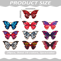 20шт 10 цвета сплава эмалевые подвески&nbsp;ENAM-LP0001-71