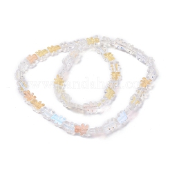 Прозрачные стеклянные бусины гальваническим пряди&nbsp;GLAA-F122-05F